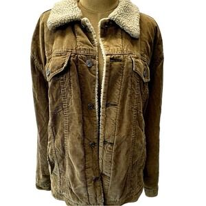 VINTAGE "GAP" Y2K ,Corduroy Jacket, XL ,Tan ,Grunge, 90'S, Western,Woodland‎
